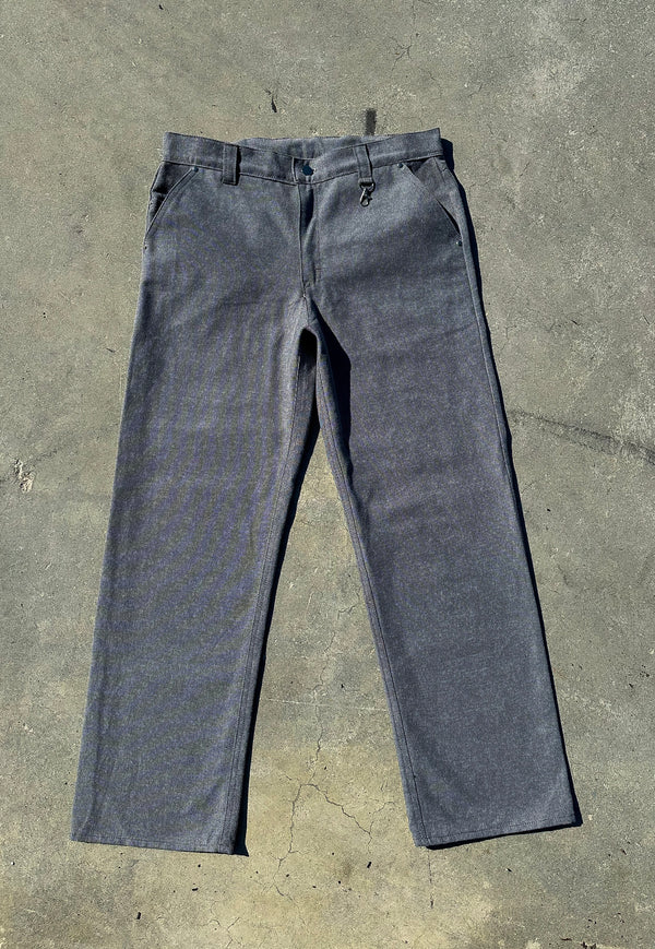 Grey Straight-Leg Pants